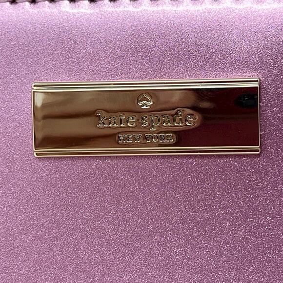 Kate Spade Glitter Lilly Pochette Quartz Pink 🎁 New in Bag $249 - Picture 2 of 5